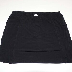 Chico's Women's Weekends Skort Size 3 / 16 Black Elastic Waist Skirt Shorts